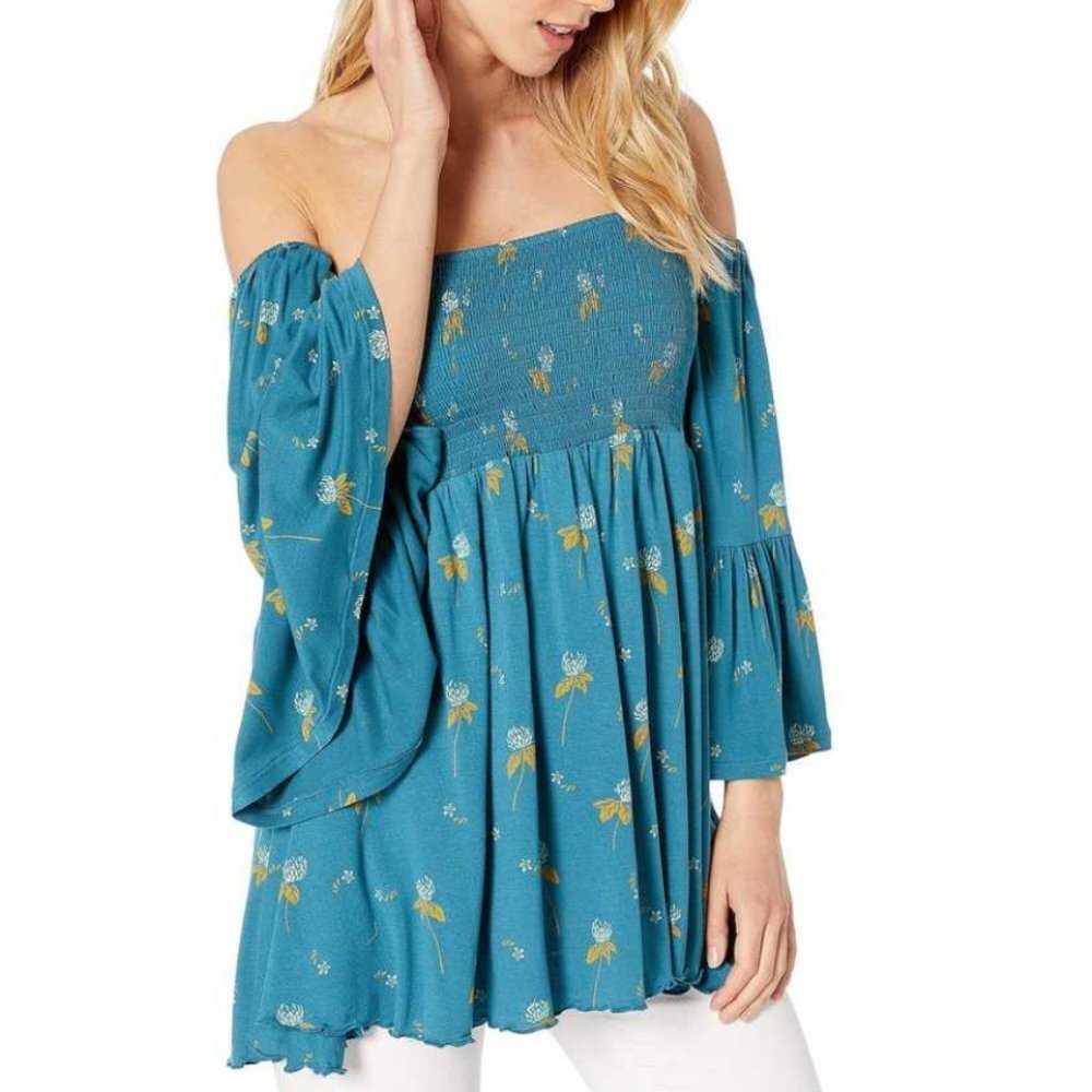 Free People Lana Tunic In Mermaid Combo